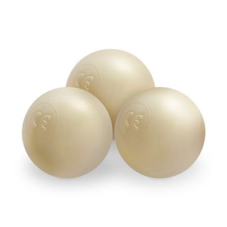 PLUSH NEST Dry pool balls, 6 cm, set of 200 pcs: pearl, gold, transparent