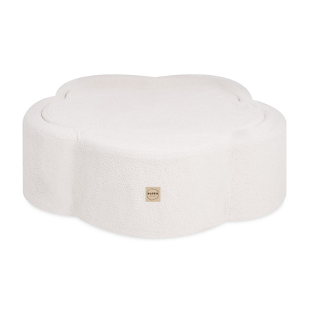 PLUSH NEST Suchy basen kwiatek z matą 95x30 cm, kremowy baranek